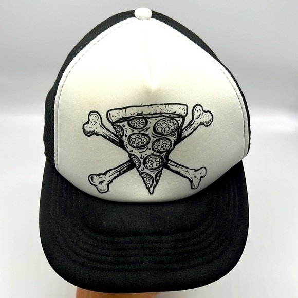 District Other - District - Pizza And Crossbones Fun Graphic Truck Driver Baseball Hat Onesize